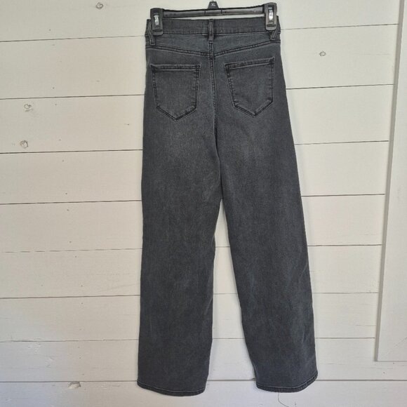 Böhme Womens High-Waisted Black Washed Straight-Leg Denim Jeans Size 25 - Picture 7 of 7
